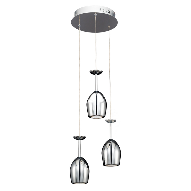 Lustra Merlot crom 3x5W LED incl, metal