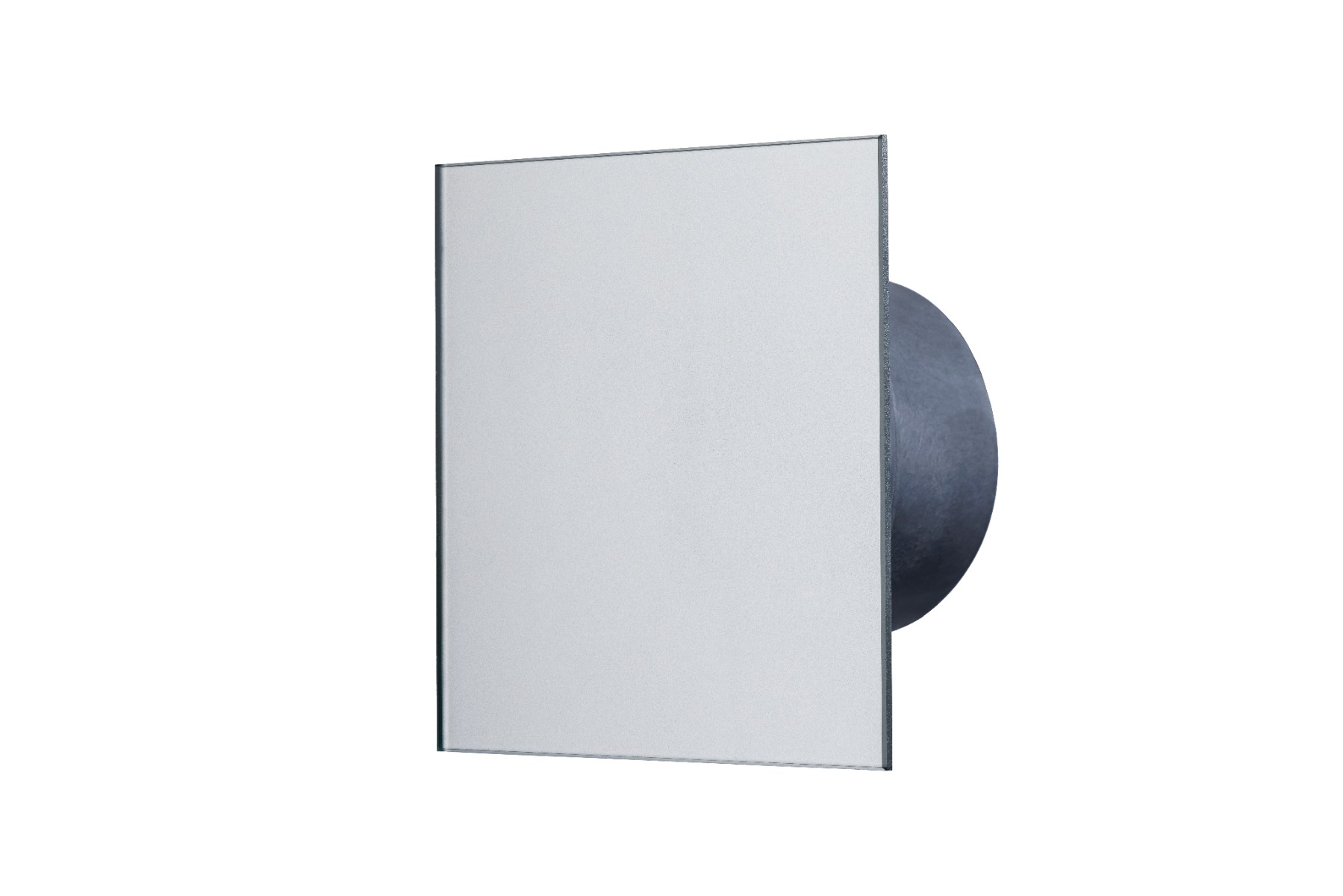 Ventilator diam 100mm placa frontala sticla inox, clapeta antiretur 169mc/h
