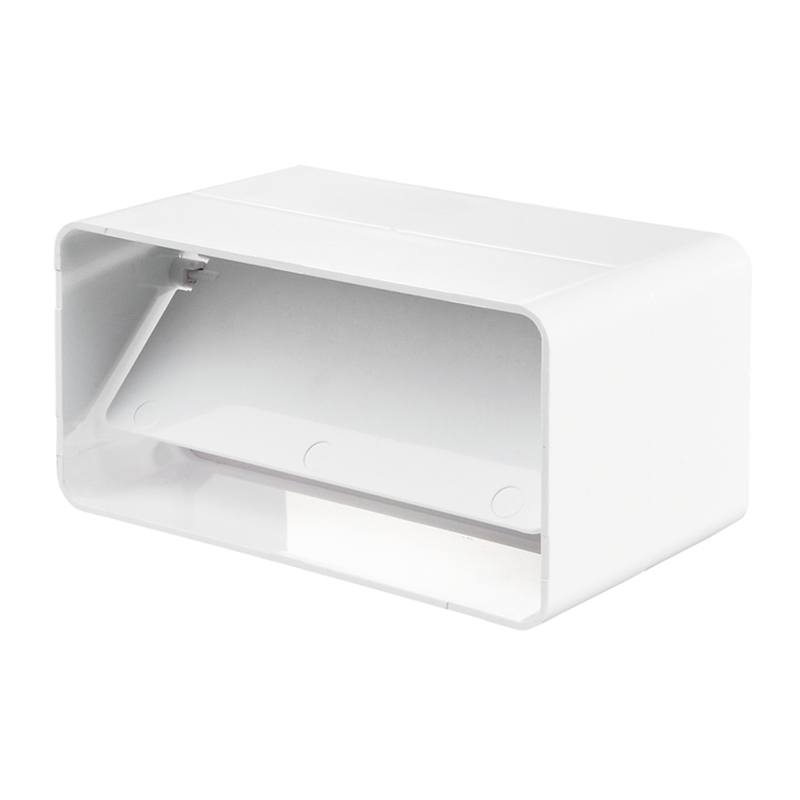 Conector cu clapeta antiretur, tub rectangular PVC, diam 204x60mm
