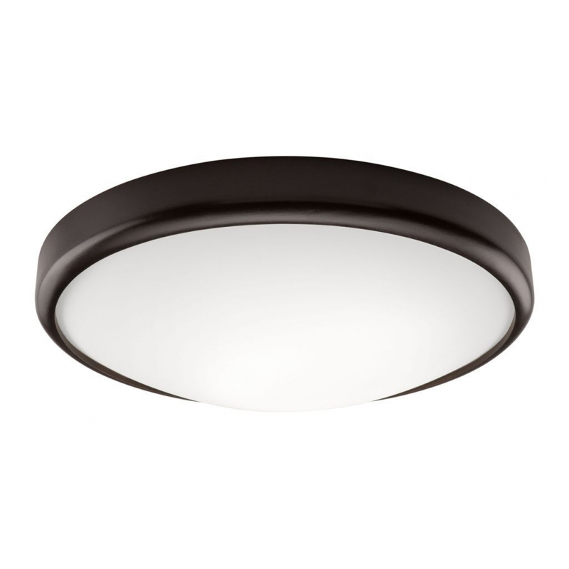 Plafoniera ANELLO pin wenge 2x60W E27, sticla