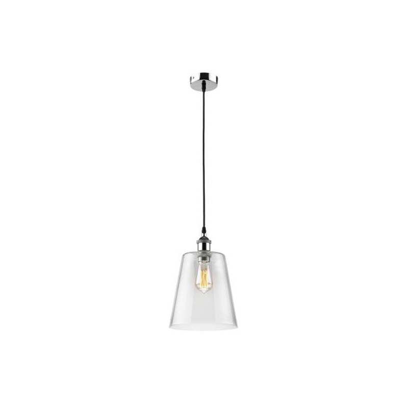 Pendul crom 1x60W E27, sticla LM 1.1/67 - 34393