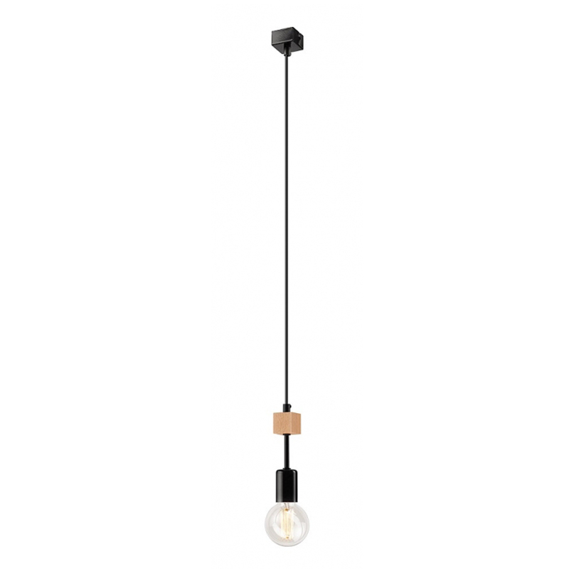Pendul ORAZIO negru 1X60W E27, lemn