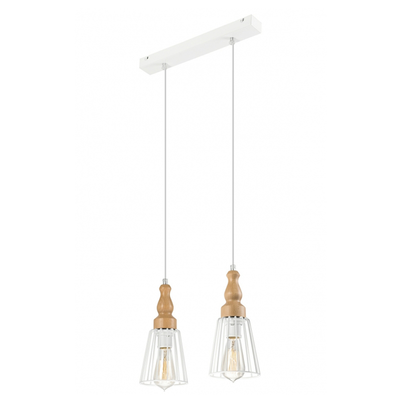 Lustra INGRID alb 2x60W E27, metal