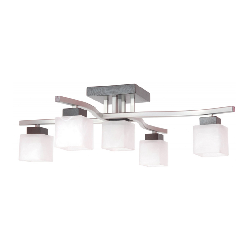 Lustra Dana wenge 5x40W, E14, sticla