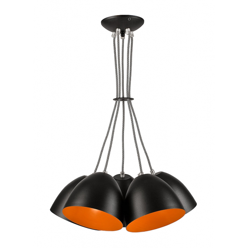 Lustra LIVIA neagru 5x60W E27, metal