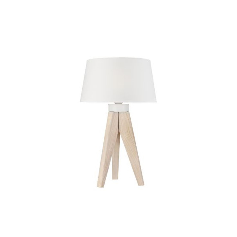Veioza AIDA stejar alb vechi 1x60W E27, textil