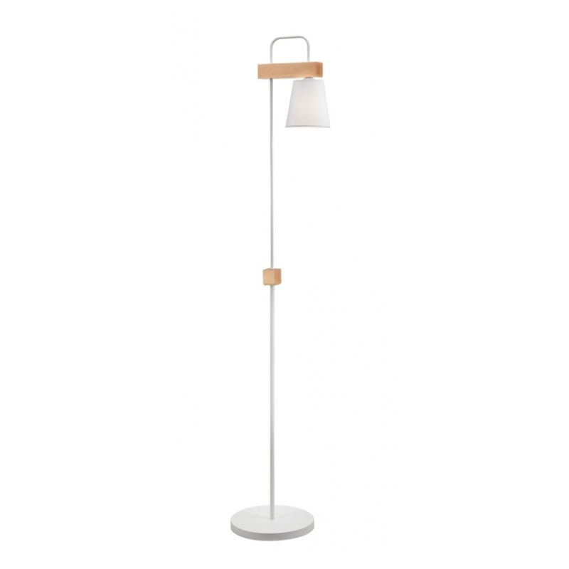 Lampadar ENRICO alb 1x60W E27, textil