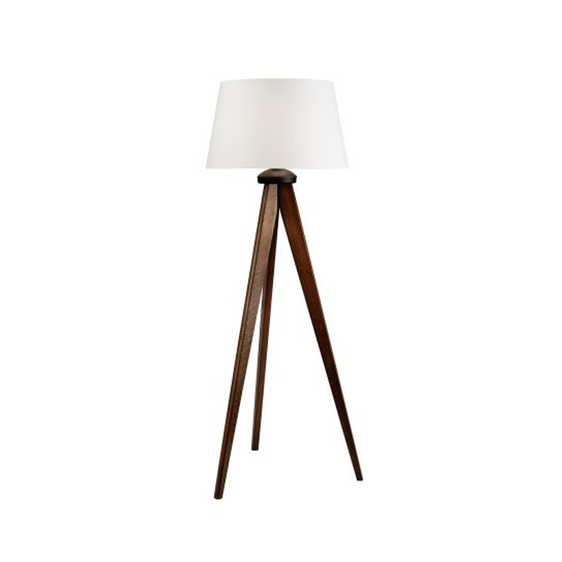 Lampadar AIDA stejar nuc 1x60W E27, textil