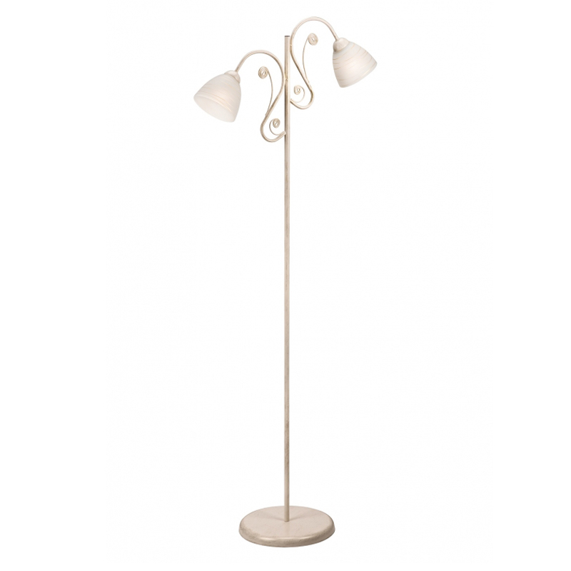Lampadar EMILIO alb 2x60W E27, sticla