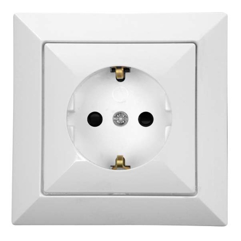 Perla Priza simpla schuko 16A alb