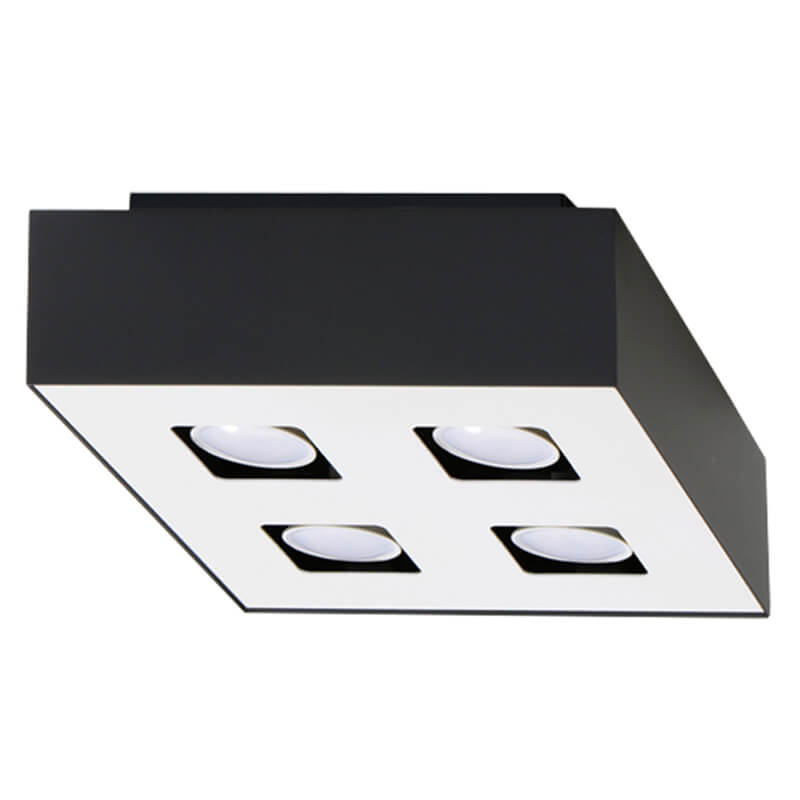 Plafoniera MONO alb/negru 4x40W GU10, metal SL.0073