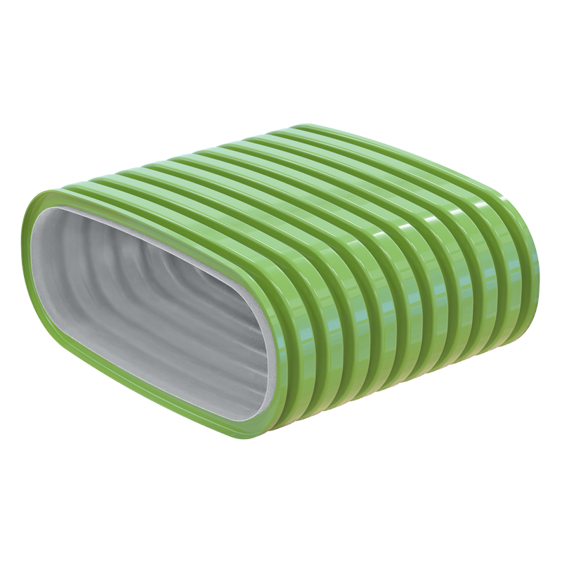 Tub semirigid HDPE cu tratament antibacterian și antistatic sistem oval 52mm, 50m