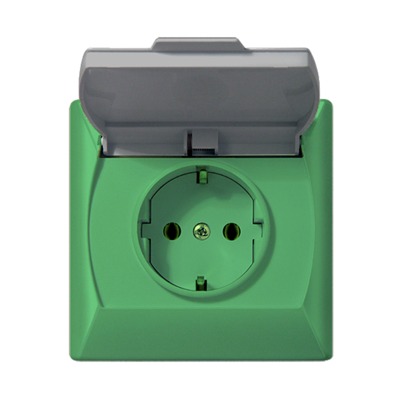 Akcent Priza schuko IP-45 vernil