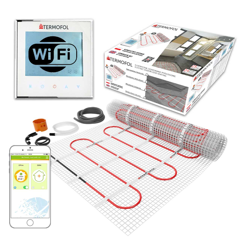 TERMOFOL Kit incalzire pardoseala 3.0 mp - 150W/mp - termostat WIFI