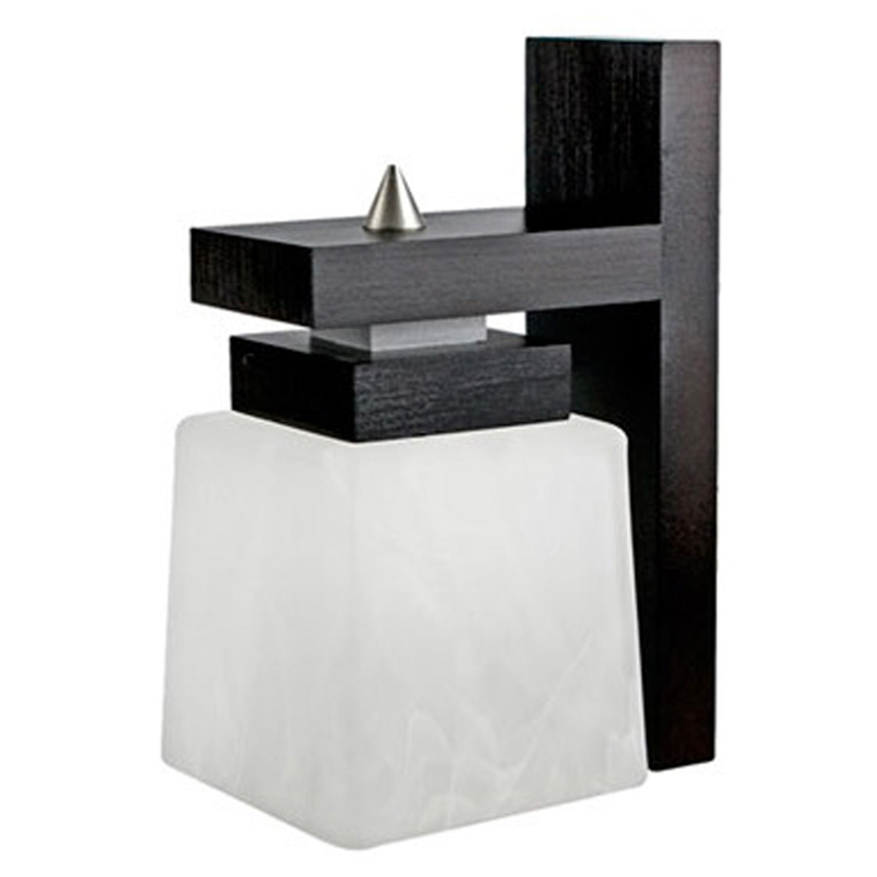 Aplica Kubus wenge 1x60W E27, sticla