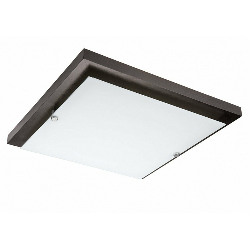 Plafoniera PEDRO wenge 2x60W E27, sticla