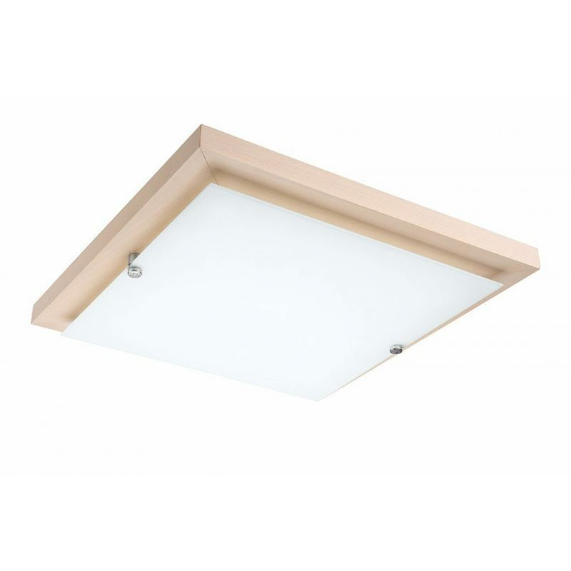 Plafoniera PEDRO pin alb 2x60W E27, sticla