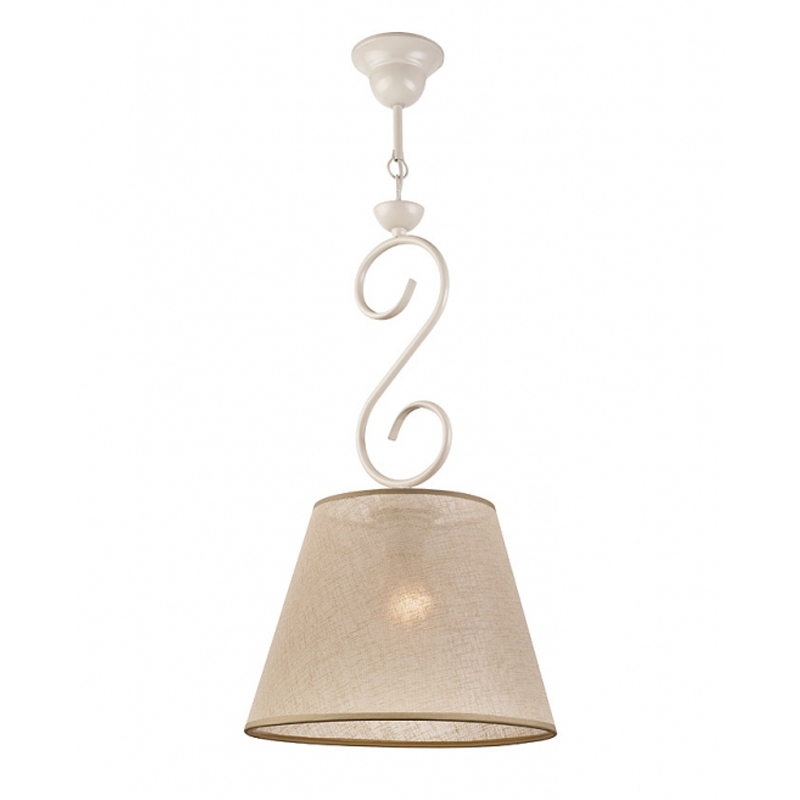 Suspensie LORENZO alb 1x60W E27, textil