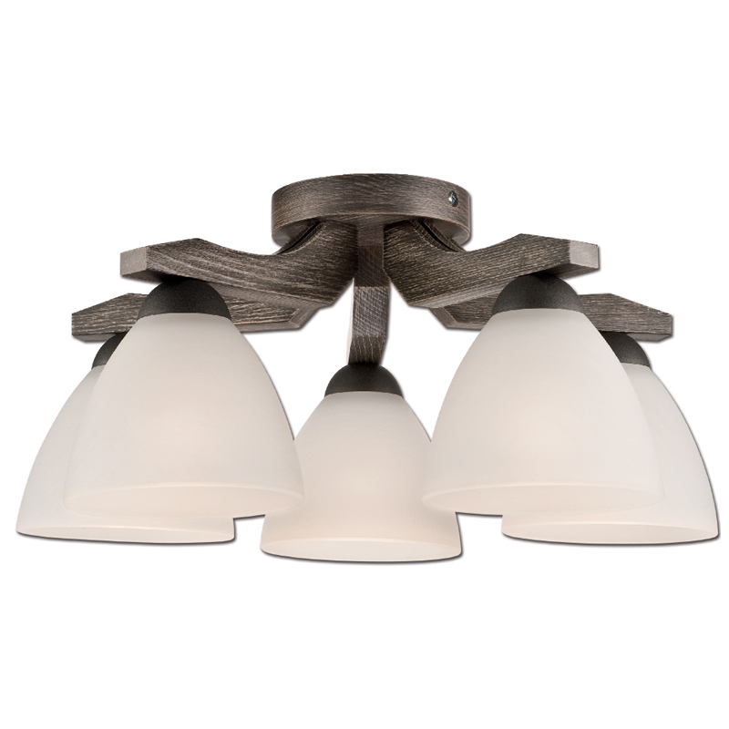 Suspensie ADRIANO grafit 5x60W E27, sticla