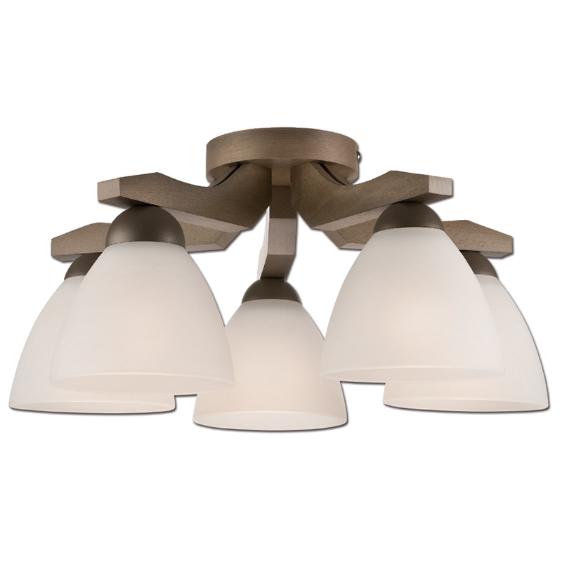 Lustra ADRIANO sonoma 5x60E E27, sticla