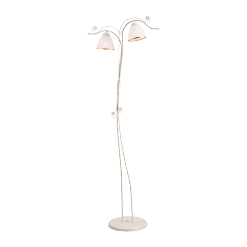 Lampadar Retro II alb 2x60W E27, sticla LP 2.51 - 19215