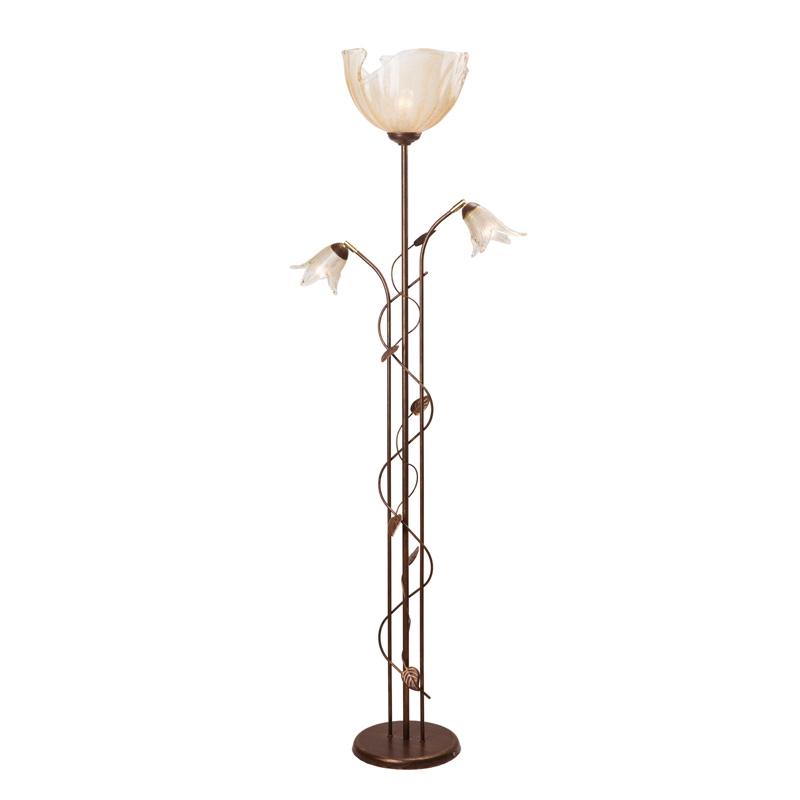 Lampadar Bluszcz maro 2x40W E14 + 1x60W E27, sticla