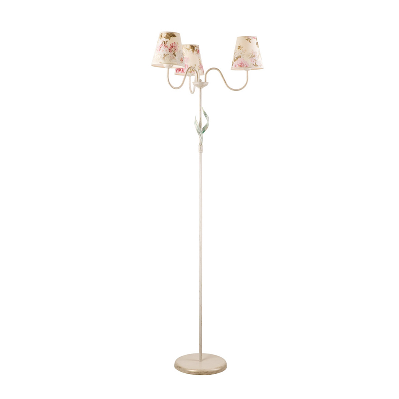 Lampadar Aleksis alb 3x60W, E27, textil