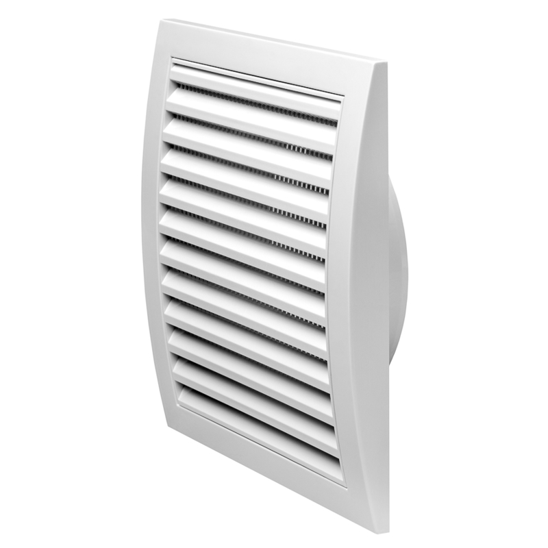 Grila PVC diam 125mm, 190x190mm ND