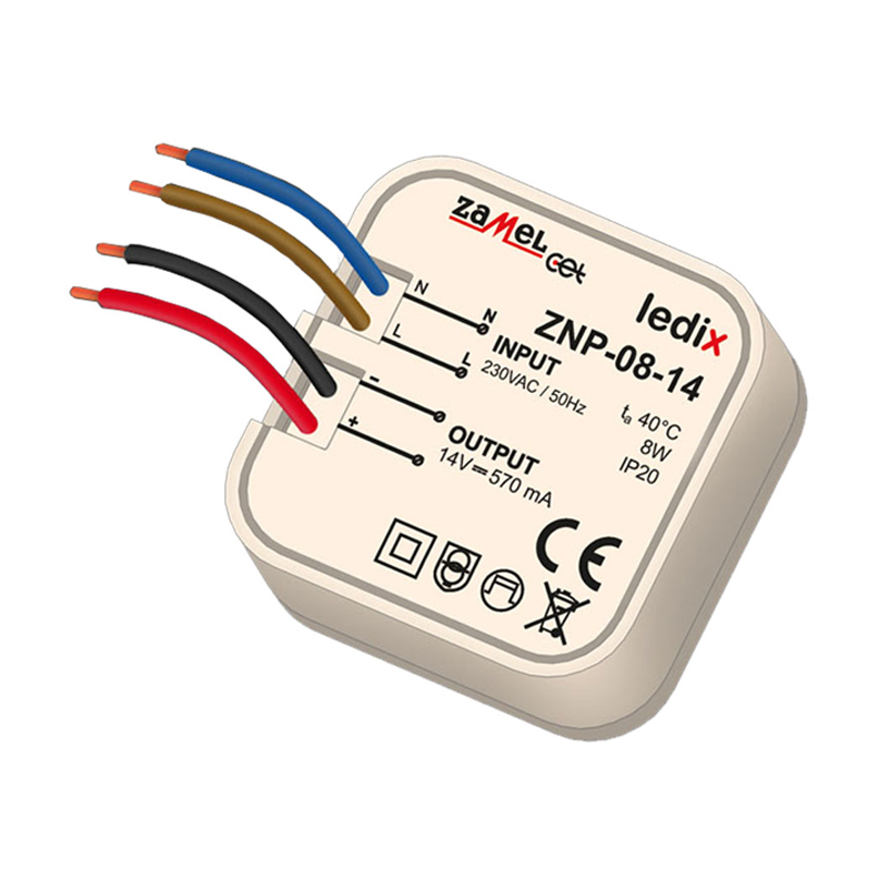 Alimentator Ledix 8W, 14V, IP20