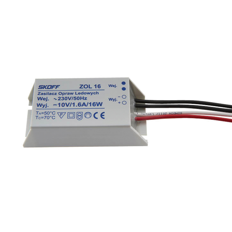 Transformator zol16, 16w, 230v-10v, 1.6a, IP68