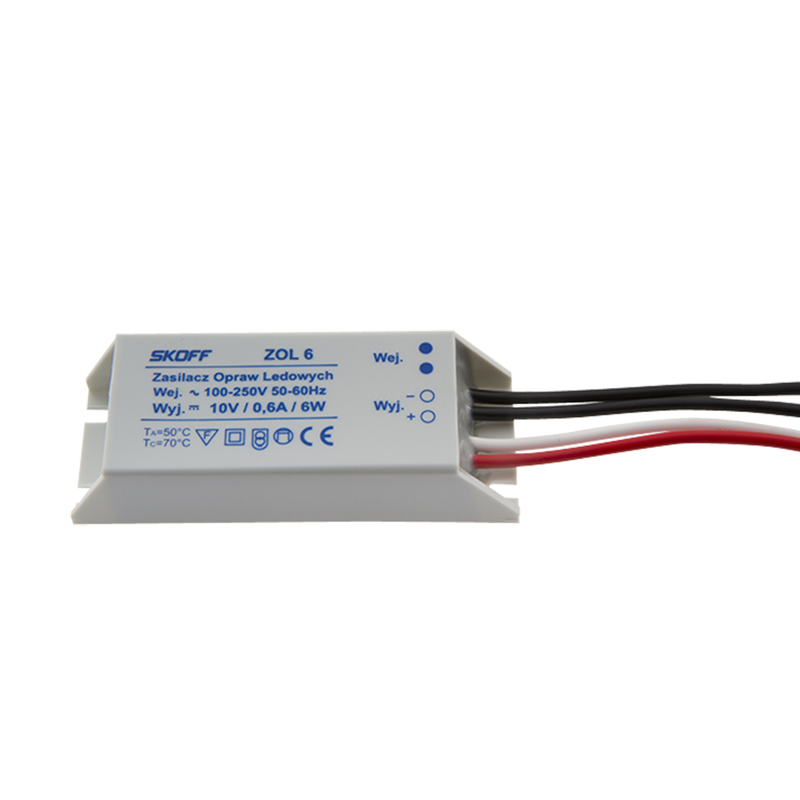 Transformator zol6, 6w, 230v-10v, 0.6a, IP68